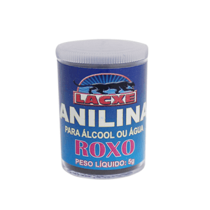 ANILINA ALCOOL E AGUA ROXO