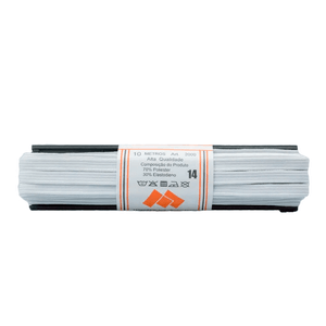 ELASTICO CHATO 08MM 010M 2000/14 BRANCO