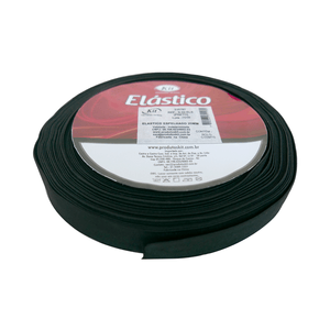 ELASTICO ESPELHADO  20MM 75%P 25%E N. 02 ELS PRETO