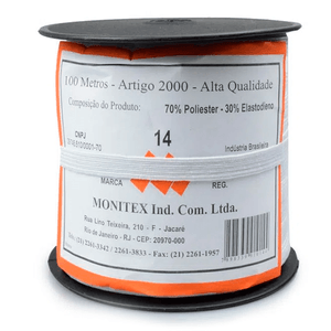 ELASTICO CHATO 08MM 100M 2000/14 BRANCO