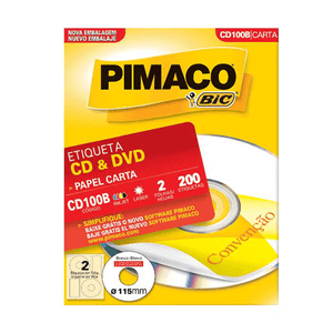 ETIQUETA P/CD CARTA CD100B (115MM DIAMETRO)