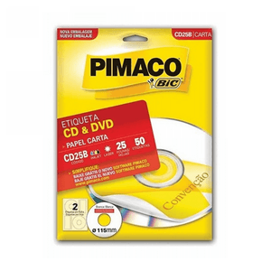 ETIQUETA P/CD CARTA CD25B (115MM DIAMETRO)