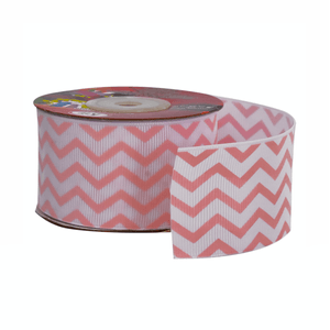 FITA DECORATIVA GORGURAO 38MM CHEVRON 123 ROSA