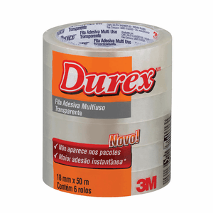 FITA ADESIVA 18X50 DUREX TRANSPARENTE HB004159397