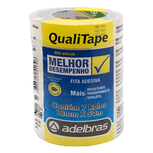FITA ADESIVA 18X50 QUALITAPE TRANSPARENTE R.0811000016