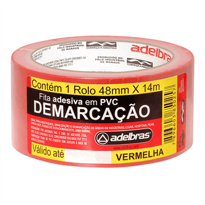 FITA DEMARCACAO DE SOLO 48X14 VERMELHO R.803050007