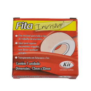 FITA ADESIVA 12X33 INVISIVEL R.TPI1233