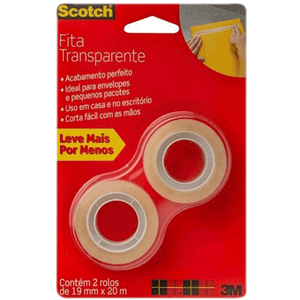 FITA ADESIVA 19X20 SCOTCH TRANSPARENTE C/2RL R.004587554