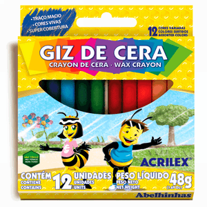 GIZ DE CERA PEQUENO 12 CORES R.09012