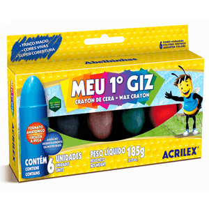 GIZAO DE CERA 6 CORES JUMBO MEU 1  GIZ R.09506