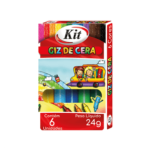 GIZ DE CERA PEQUENO  6 CORES 24 GRAMAS R.140.0005