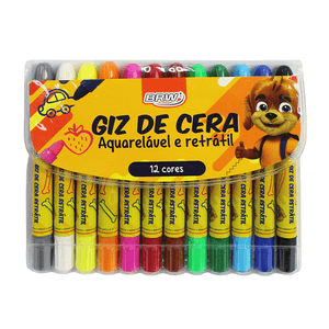 GIZ DE CERA RETRATIL C/12 CORES R.GZ1204