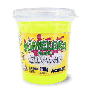 BRINQUEDO KIMELEKA SLIME GLITTER 180G R.05823 AMARELO