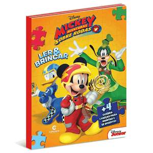 LIVRO QUEBRA-CABE A MICKEY SOBRE RODAS