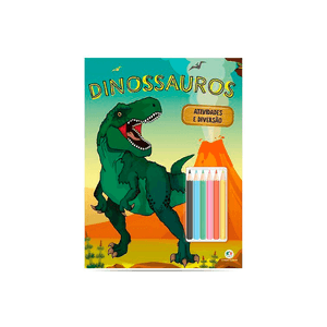 LIVRO ATIVIDADES C/LAPIS DE COR DINOSSAURO