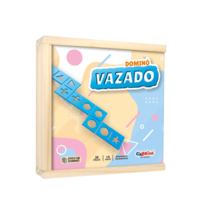 BRINQUEDO EDUC DOMINO FORMAS VAZADO BRAILLE MDF C/28PCS R.1390