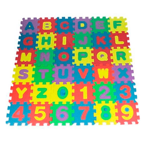 BRINQUEDO EDUC LETRA E NUMERO EM EVA C/36 PC R 5600