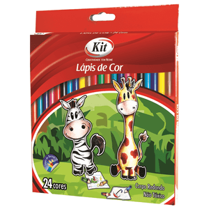 LAPIS DE COR INTEIRO 24 CORES KIT R.8004-24