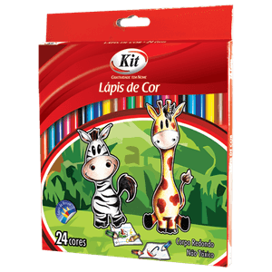 LAPIS DE COR INTEIRO 24 CORES KIT R.8004-24