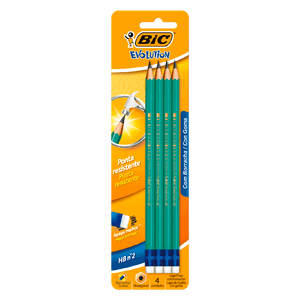 LAPIS GRAFITE EVOLUTION C/BORRACHA BLISTER C/4 R.845963