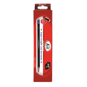 LAPIS GRAFITE C/BORRACHA KIT N 2 8003B HEXAGO PRETO