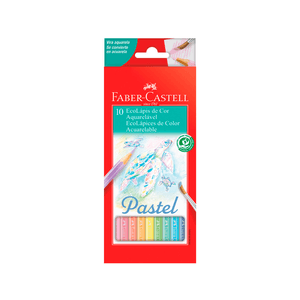 LAPIS DE COR 10 CORES AQUARELAVEL PASTEL R.120210P