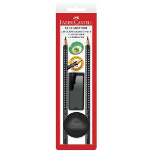 KIT FABER ESCOLAR C/4 ITENS R. SM/2001PRAP PRETO