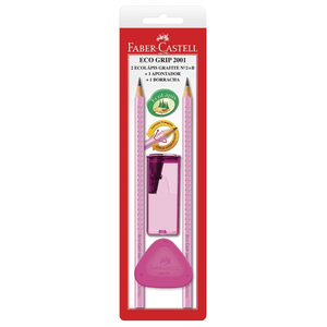 KIT FABER ESCOLAR C/4 ITENS R. SM/2001RSAP ROSA