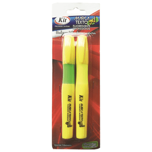 MARCA TEXTO KIT GEL PROFISSIONAL C/2 VERDE/AMARELO