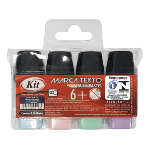 MARCA TEXTO MINI C/4 CORES SORTIDAS R.BL812