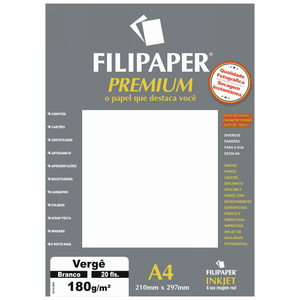 PAPEL FILIPAPER VERGE PREMIUM BRANCO 180GRS R.02507