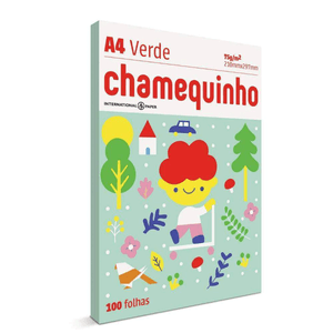 PAPEL CHAMEQUINHO A4 VERDE 75G 100FLS