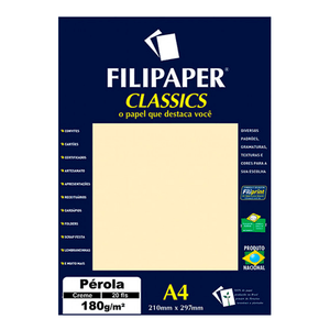 PAPEL FILIPAPER PEROLA 180GRS A4 CREME R.01884