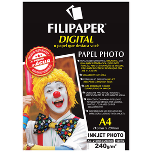 PAPEL FOTOGRAFICO INKJET PRO A4 240G 2578