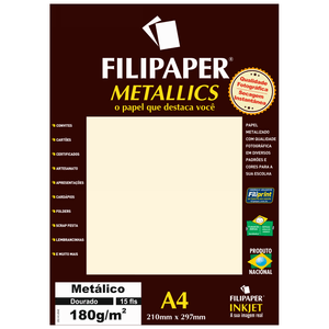 PAPEL FILIPAPER METALICO 180GRS A4 15FLS DOUR R.01102