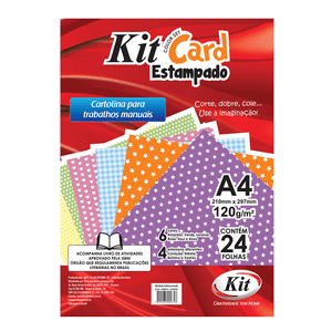 PAPEL KIT CARDS A4 C/24FLS ESTAMPADO   LIVRO R.4655R