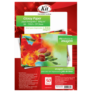 PAPEL GLOSSY PAPER 160G/M² A4 R.JA-1032-50