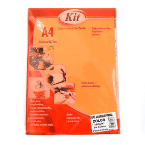PAPEL KIT COLOR 180 G/M² LARANJA/PITANG