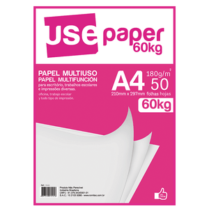 PAPEL A4 60KG BRANCO 180G/M2 7205R