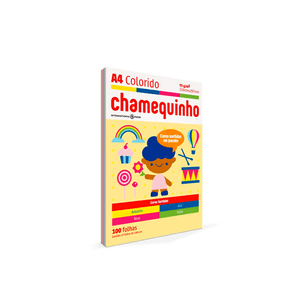 PAPEL CHAMEQUINHO A4 COLORIDO 75G 100FLS