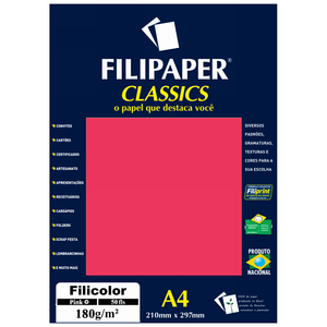 PAPEL FILICOLOR 180GRS A4 50FLS R.3815 PINK