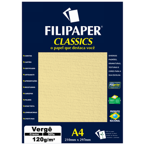 PAPEL FILIPAPER VERGE 120GRS CREME R.1873