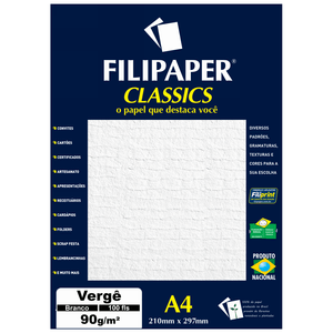 PAPEL FILIPAPER VERGE  90GRS BRANCO R.976