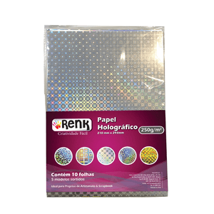 PAPEL HOLOGRAFICO A4 250GR C/10 SORTIDO R.23561-07