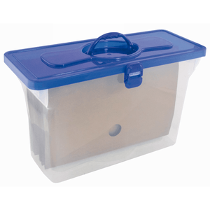 MALETA ORGANIZADORA EMPILHAVEL AZUL C/6 PASTAS 0332.C