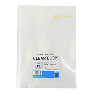 PASTA CLEAR BOOK C/50 PLAST CRISTAL R.3865/5672