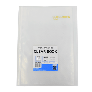 PASTA CLEAR BOOK C/20 PLAST CRISTAL R.5646