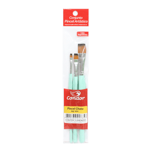 KIT PINCEL ERGONOMICO CHATO C/3 REF.404