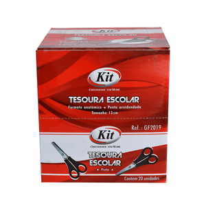 TESOURA ESCOLAR GF-2019 KIT PRETO