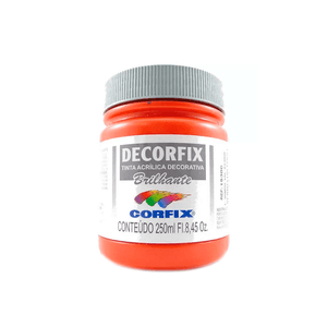 TINTA DECORFIX ACRILICA BRILHANTE 250ML 313 VERMELHO FOGO